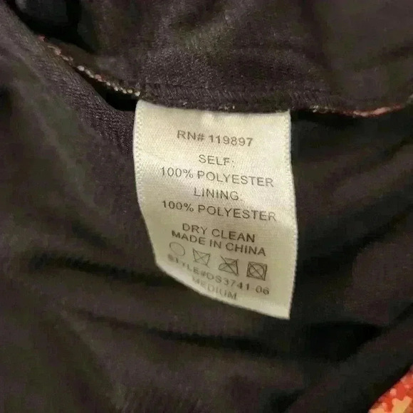 Women's Collective Concepts Black Floral Wrap Dress Sz M $88 - Picture 5 of 11